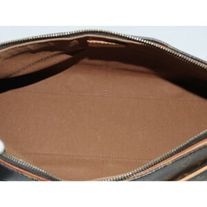 Louis Vuitton Popincourt Leather Handbag Brown Monogram